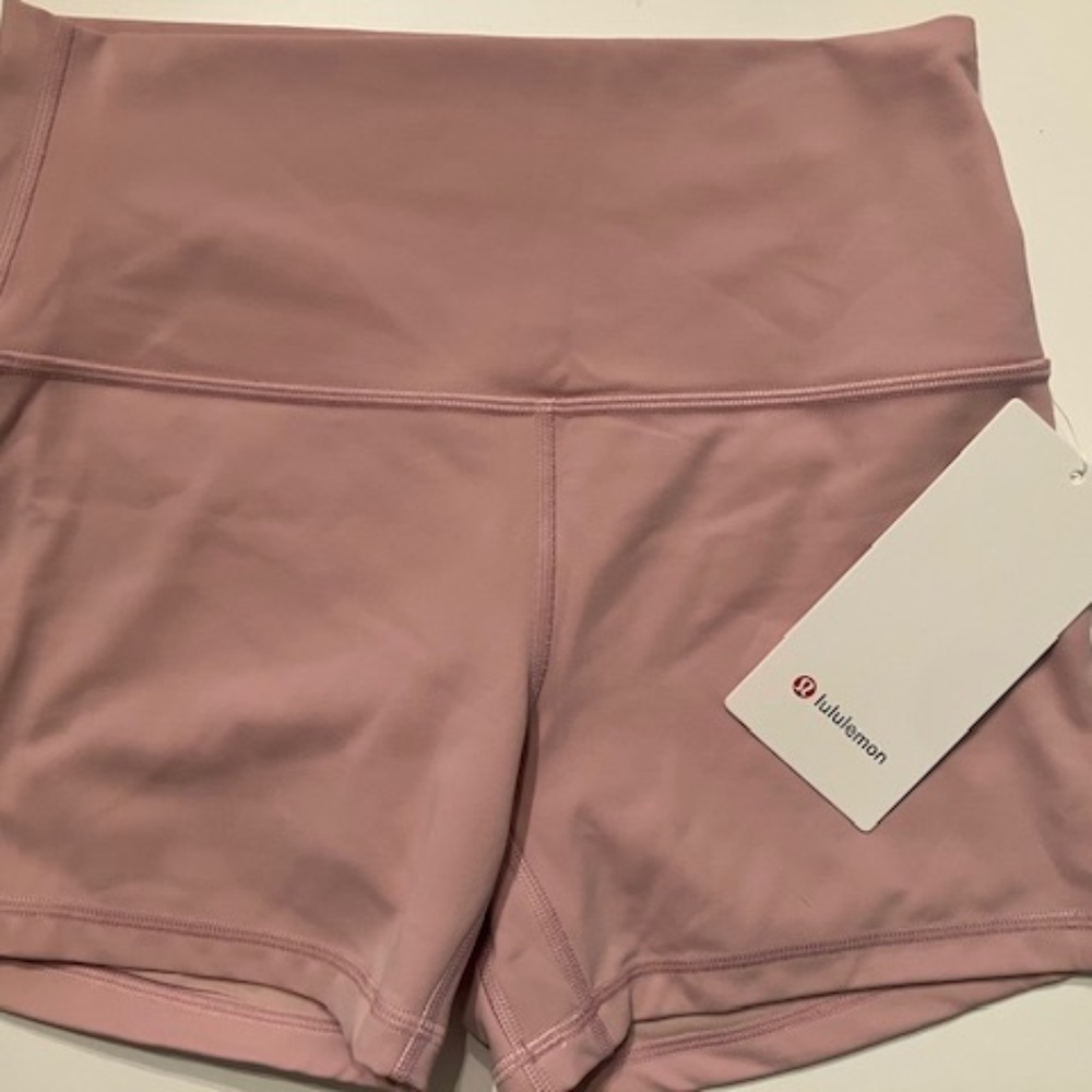 Lululemon Align Biker High-Rise Short 4" Pink Haze size 8 NWT